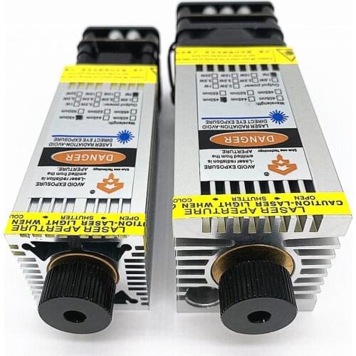 CNC7W laser head, blue laser module, actual power. Actual wattage, can engrave stainless steel and oxidized metal with PWM TTL