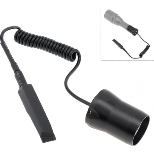 Full Metal 2 Buttons Remote Pressure Switch Fit for C16 Zoomable LED Torch Flashlight