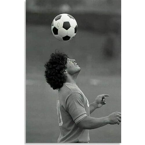 Prints and Posters Canvas Artwork Painting Maradona Training In Napoli for Modern Family Decor Print Posters No Frame
