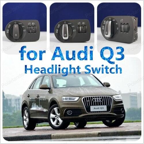 Polarlander Fog Headlight Lamp Knob Button for A/udi Q3 Bright Side Chrome Headlight Switch 8UD941531c 8UD941531 8UD941531b