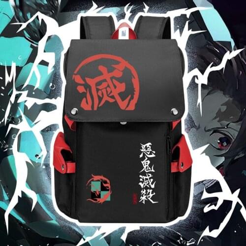 Anime Demon Slayer Agatsuma Zenitsu Bags Backpack Cosplay Boys Girls Schoolbag Computer Travel Casual Shoulder Bag Student Gift