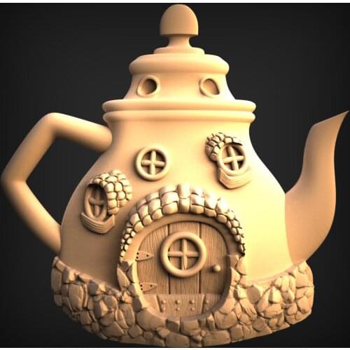 STL Model Creative House Door 3D Model Relief for CNC Router Carving Machine Artcam aspire_Home decoration Decor