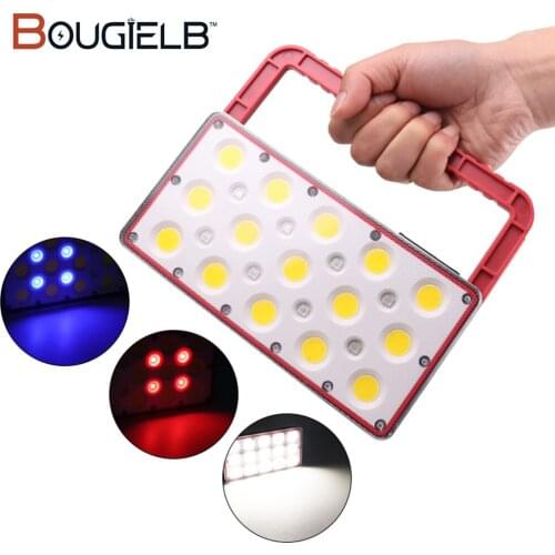 5000mah Super Bright COB Work Light USB Rechargeable Portable LED Flashlight Folding Waterproof Camping light Hanging Hook