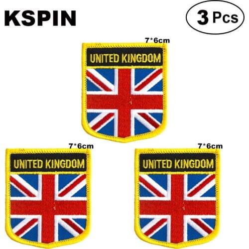 United Kingdom Shiled Shape flag patches national flag patches for Cothing DIY Decoration