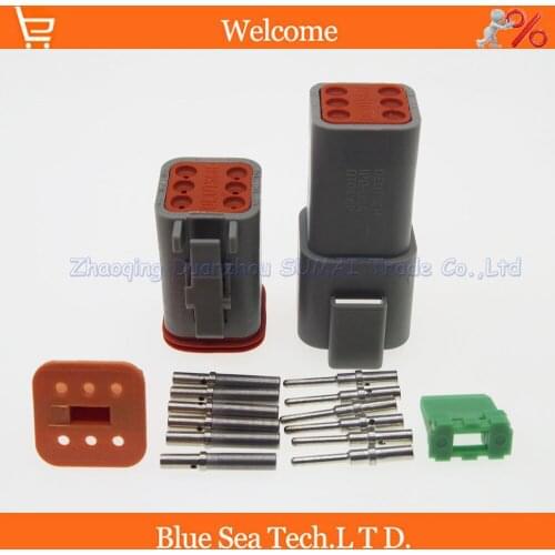 10 sets Great Terminal Deutsch DT06-6S&DT04-6P 6 Pin Engine/Gearbox waterproof electrical connector for car,bus,motor,truck