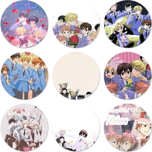 Yinuoda Ouran High School Host Badge Brooch Pin Accessories For Clothes Backpack Decoration gift 58mm