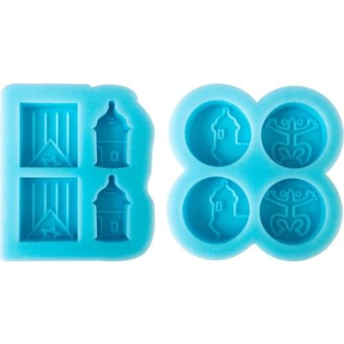Castle Flag Frog Stud Earrings Epoxy Resin Mold DIY Crafts Jewelry Casting Tools Neklace Pendant Silicone Mould