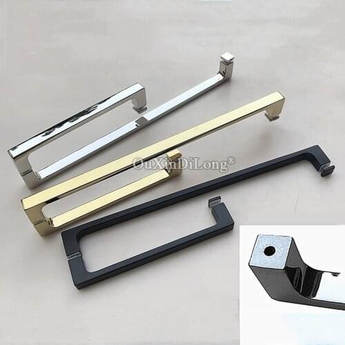 1PCS Extremely Narrow 304 Stainless Steel Shower Room Glass Door Handle Bathroom Sliding Door Push Pull Pitch 225*425mm GF236