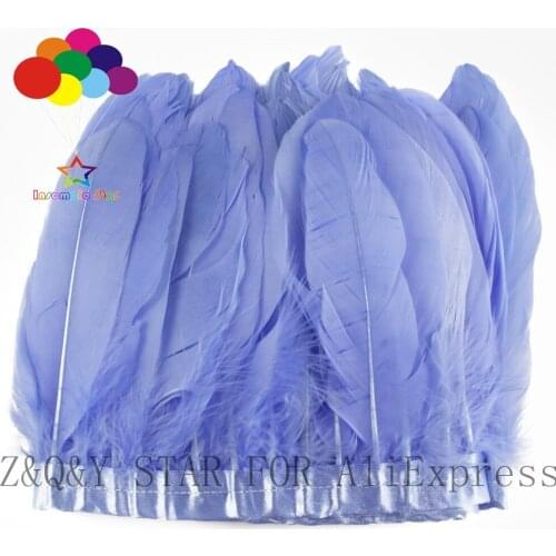 1 pack of natural 15-20CM goose feathers dyed sky blue to make cloth edges DIY decorative clothing accessories craft feathers