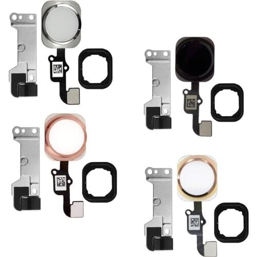 3pcs/set for IPhone 6 6p 6s 6s Plus Home Button Key Flex Cable Assembly + Rubber Ring + metal bracket
