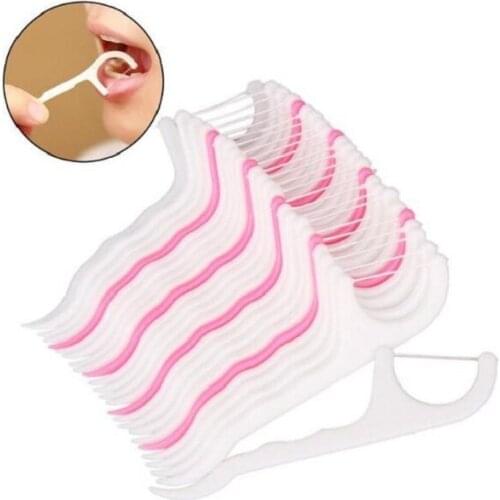 5000 pcs Toothpicks Stick Flosser Sword Oral Care Triple Clean Dental Floss Picks Waxed Teeth jk17