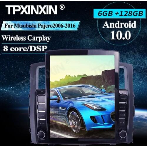 6+128G For Mitsubishi Pajero 2006-2016 Android 10 Car GPS Multimedia Player Head Unit Audio Radio Navigtion Tape Recorder