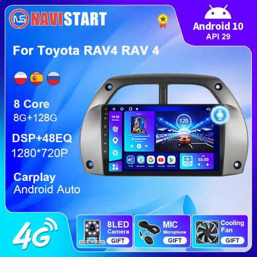OKNAVI 2 Din 9 Inch Android 9.0 Car Radio Multimedia For Toyota RAV4 2001 2002 2003 2004 2005 2006 GPS Navigation 4G DSP Carplay