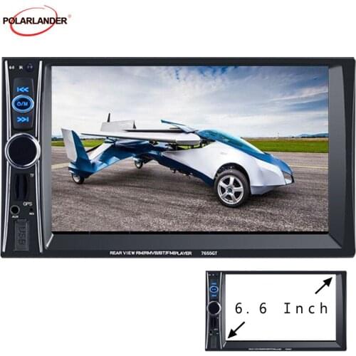 8G MAP Card Car Stereo Radio 6.6" HD 2DIN GPS Navigation MP5 Player Support USB/TF/AUX AUX FM Radio Bluetooth car radio