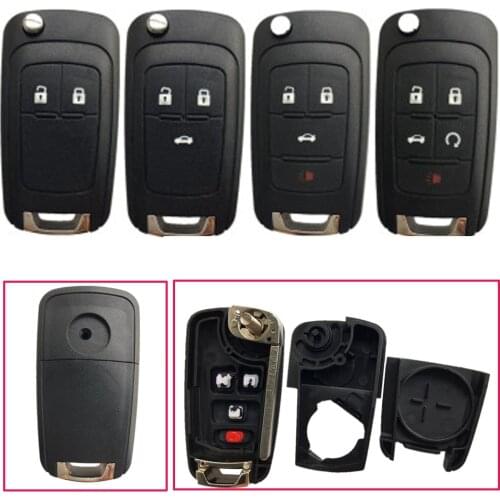 2/ 3/4 /5 Buttons Remote Car Key Shell Case for Buick Opel Excelle XT GT Regal Lacrosse Regal Verano +1 Button Flip Folding