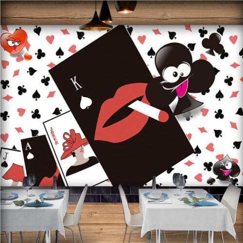 Dropship Colomac Photo Wallpaper Cartoon Illustrator Casual Poker Wallpapers for Bed Room Children Wallpaper Papel De Parede