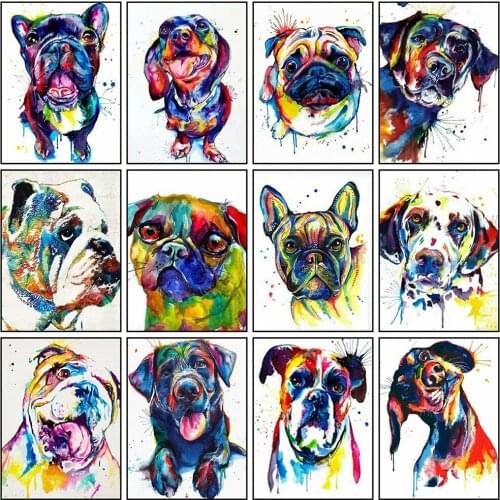 Evershine 5D DIY Diamond Embroidery Dog Full Square Diamond Painting Cross Stitch Animals Mosaic Picture Of Rhinestones Crafts