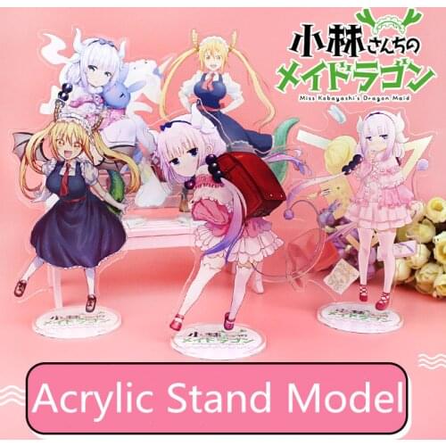 Miss Kobayashis Dragon Maid Anime Acrylic Figure Model Toy Kawaii Kanna Toru Action Figures Decoration Anime Lovers Xmas Gifts