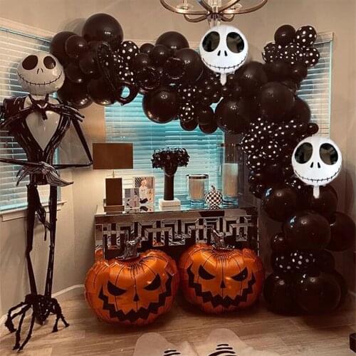 1set Halloween Day Party Dancing Skeletons garland For Halloween Party Decoration Baby Shower Kids Toys Bat Globos Balloons