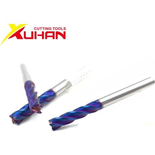 HRC65 Caibide end mill 4flutes Φ10.0*100L Alloy Coating Tungsten Steel Endmills high hardness cutting tool cnc milling cutter