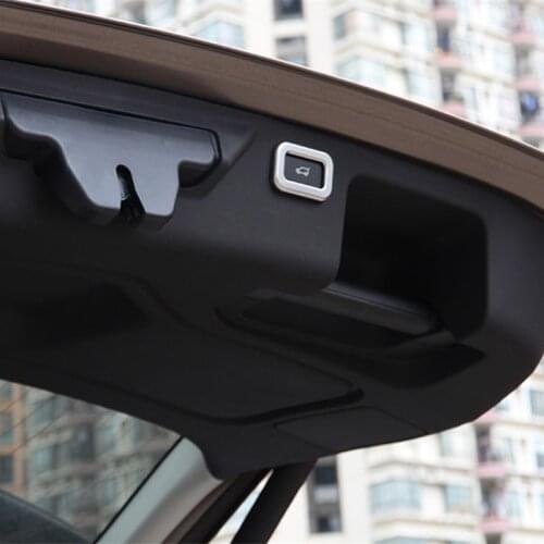 1pcs Chrome Car Rear Door Electric Tailgate Switch Button Frame Cover Trim for Land Rover Discovery Sport 2015-2019