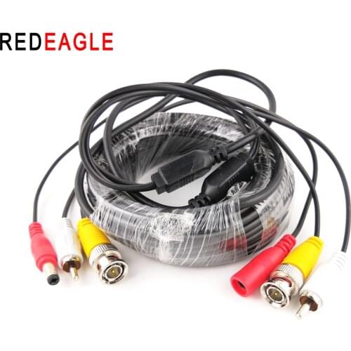 REDEAGLE 5M 10M 20M Security CCTV Cable BNC RCA CCTV Camera Video Audio AV Power Cable For AHD Surveillance Camera DVR System