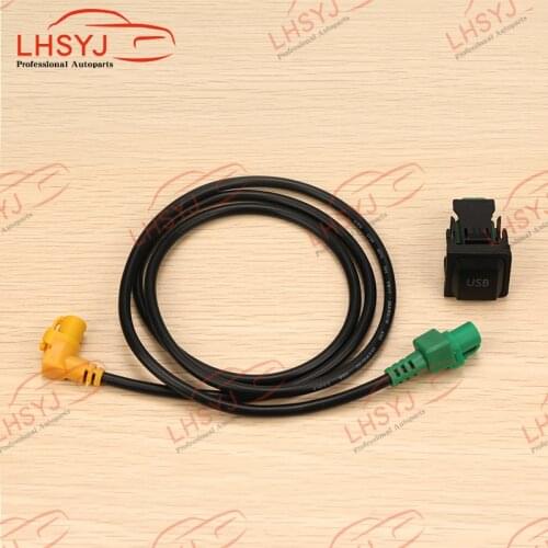 For Volkswagen RNS315 USB Wire Cable Adapter Switch Button for Volkswagen GOLF Passat CC RCD510 Radio