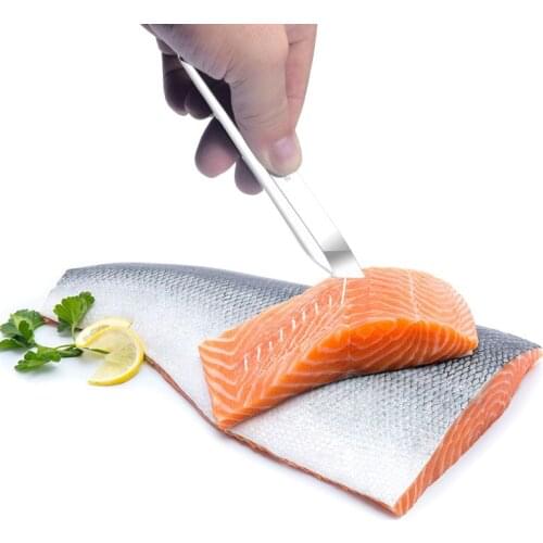 Kitchen accessorie Stainless Fish Scales Scraping Graters Fast Remove Fish Cleaning Peeler Scraper Fish bone tweezers tool gadge