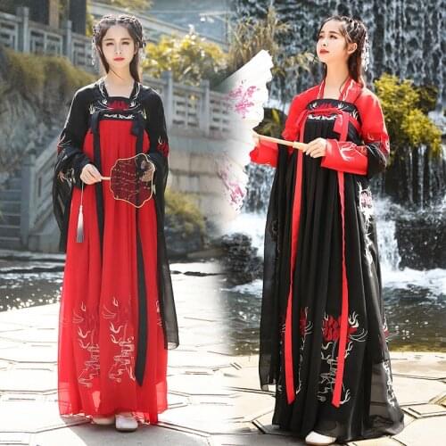 Chinese style clothing national Han adult female daily Han element embroidery photo stage performance clothing