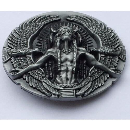 Western Cowboy Double Flying Eagle Belt Buckle