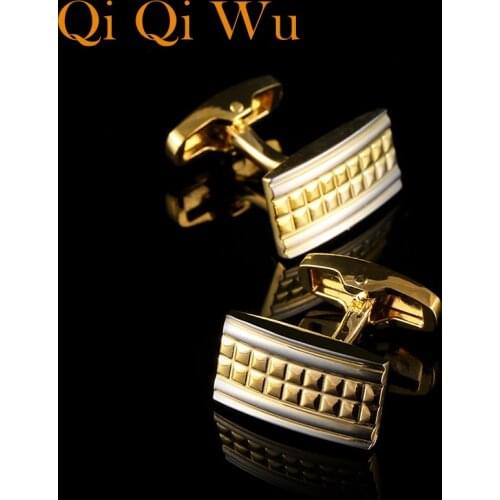 Luxury Shirt Cufflinks for Mens Brand Cuff Buttons Gold cuff links Gemelos High Quality Wedding Abotoaduras Jewelry Free ship