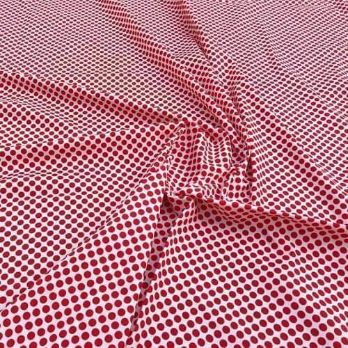 Pink windbreaker Polka dot printed polyester material Fashion womens clothing printed fabric cloth for dress by the meter