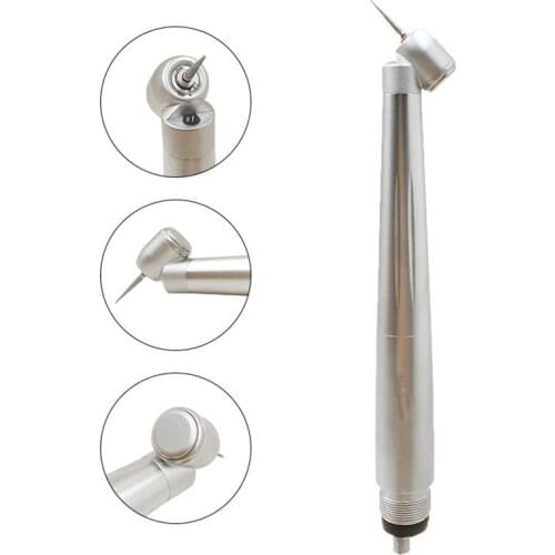 Anti-Retraction System Dental 45 Degree High Speed Turbine 4 Hole Push Button Handpiece Single Water Spray LED E-generator