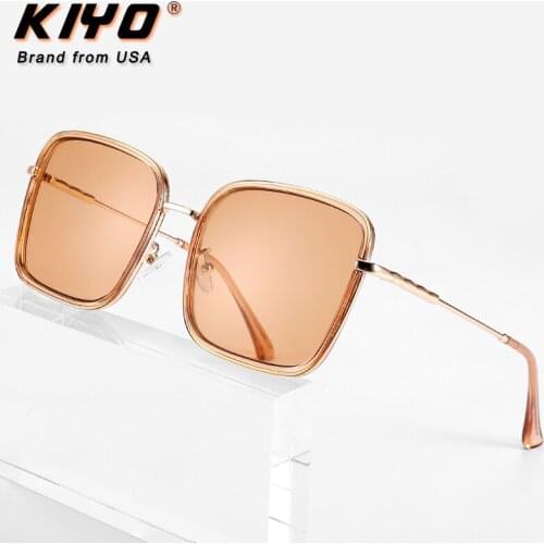 KIYO Brand 2020 New Women Square Sunglasses Metal PC Classic Sun Glasses High Quality UV400 Driving Eyewear 8980