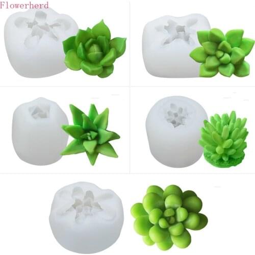 Succulent Plant Silicone Mold Handmade Soap Mold Flower Mold Plaster Aromatherapy Handmade Candle Silicone Mold Cake Decorating