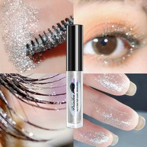 Broken Diamond Glitter Mascara Quick Dry Lengthening Makeup Long Lasting Waterproof Curling Thick Shiny Eyelash Mascara TSLM1