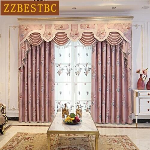 ZZBESTBC American luxury top living room embroidered blackout curtains high-end custom classic villa bedroom curtains