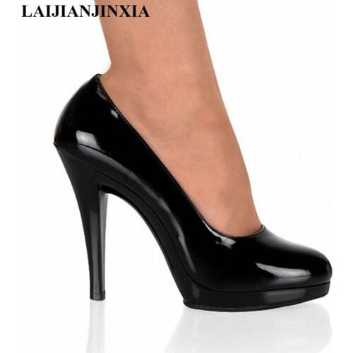 LAIJIANJINXIA New black Ankle Strap Style 13cm High Heel Sandals Platforms Pole Dance Model Shoes cover heel womens shoes