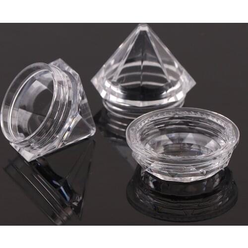 10pcs/lot Mini Cosmetic Empty Portable Refillable Bottles Jar Pot Diamond Cream Box Eyeshadow Makeup Face Cream Container