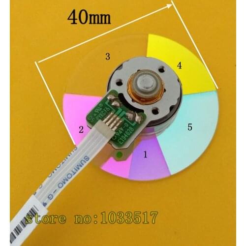 100% NEW 5 Segmento Projector Color Wheel for optoma dm161 dm162 dm168 ep727i gT720E Projector 40mm