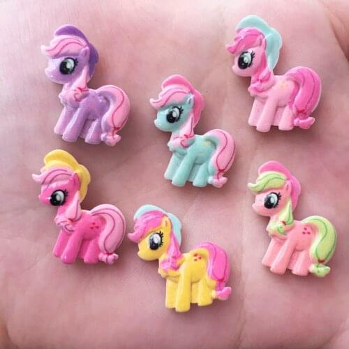 20pcs 20mm Mix Resin Hand-paint Horse Flatback Stone Child Scrapbook Buttons Crafts F245*2