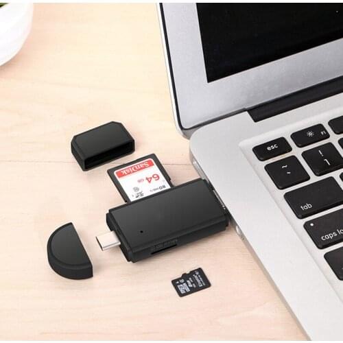 3 In 1 OTG Card Reader USB3.0 & Type C High-speed USB Universal TF/SD Card Reader for smart phone Computer Dropshipped