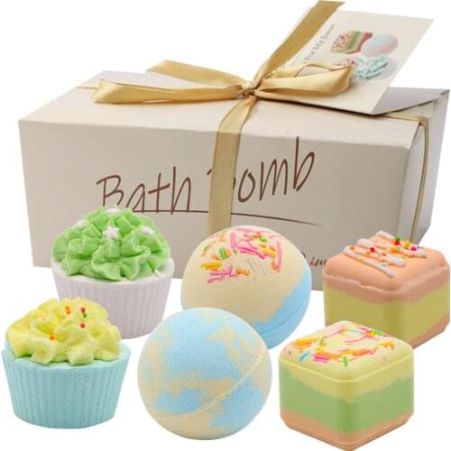 6pcs/set Bath Salt Bombs Ball Deep Sea Essential Oil Natural Bubble Bathing SPA for Men Women Body Skin Care Clean Tools Kit