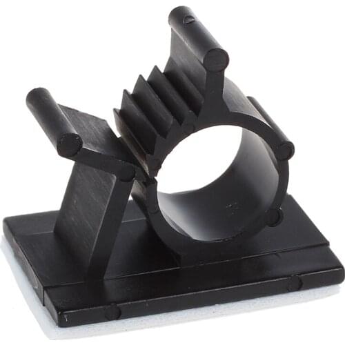 AU04 -25 Pcs Black Adhesive Backed Nylon Wire Adjustable Cable Clips Clamps