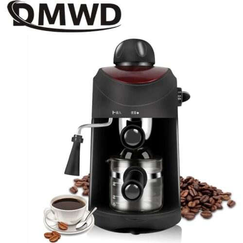 DMWD MINI Espresso Coffee Maker 5Bar Italian Pump Pressure Steam Milk Frother Foam Bubble Machine Automatic Fancy Cappuccino Pot
