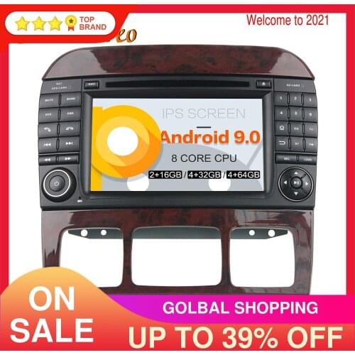 For Mercedes Benz S-Class W220/S280/S320/S350 Android 9.0 4+64GB Car DVD Player GPS Navigation Auto Radio Multimedia Player DSP