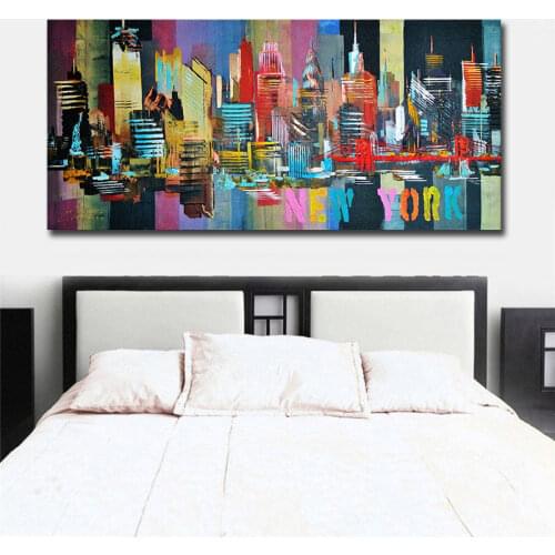 Large DIY Diamond Painting Abstract City Building Diamond Embroidery Mosaic 5D Square Round Diamond Mosaic Home Decoration