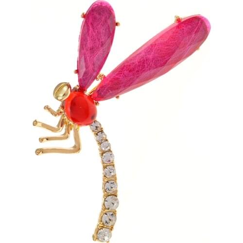 CINDY XIANG Big Resin Dragonfly Brooches For Women And Men 2-color Gold Metal Cute Insects Brooch Pins Jewelry Accessories Gifts