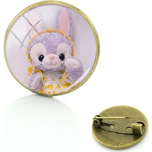 Disney Star Delu Art Pattern Retro Brooch Glass Cabochon Decoration Fashion Temperament Jewelry Ladies Accessories