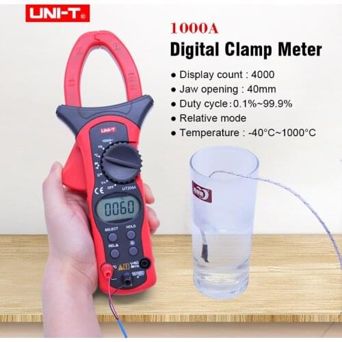 Digital Clamp Meter UNI-T UT205A UT206A AC DC voltmeter AC Ammeter Resistance Frequency tester Auto range Multimeter Diode test